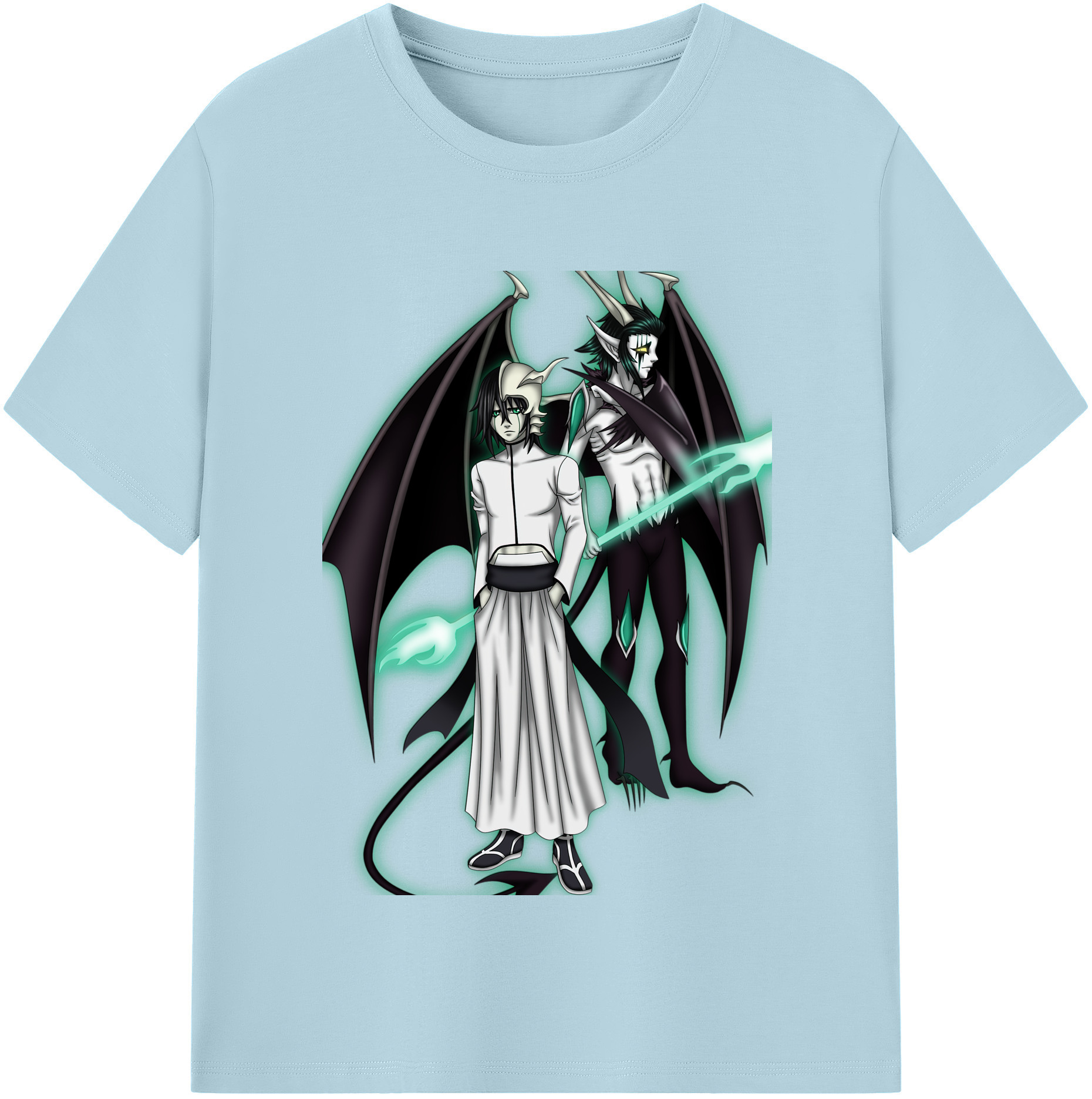 （画像用） ブリーチ ウルキオラ·シファー BLEACH Ulquiorra cifer 綿100％半袖Tシャツ（フロントプリント）